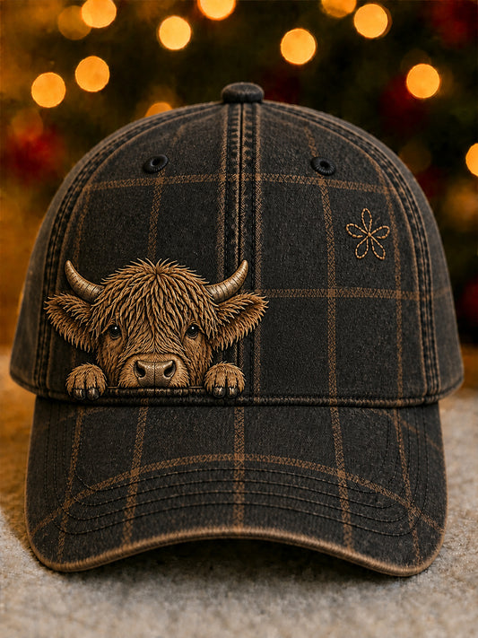 Unisex Retro Animal Art Print Casual Hat