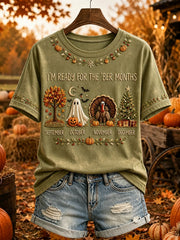 Women's I'm Ready For The 'ber Months Print Short-sleeved T-shirt