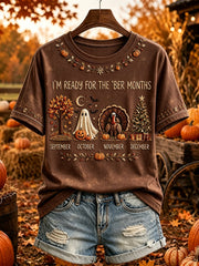 Women's I'm Ready For The 'ber Months Print Short-sleeved T-shirt