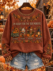 Women's autumn and winter theme pattern design casual sweater