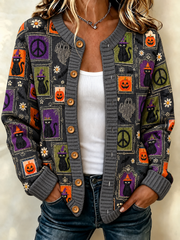 women's Halloween Animals Cardigan