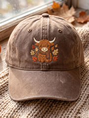 Highland Cow Print Casual Unisex Hat