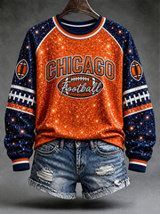 Women's Football Gameday Gift For Football Fans raglan sleeve sweatshirt