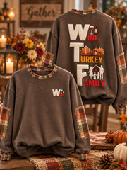 Women's Wine Turkey Family Regular Sweatshirt