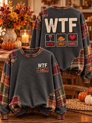 Women's Wine Turkey Family Regular Sweatshirt