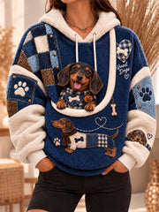 Women‘s  Fun Animals Hoodie with Pocket for Dogs Cats Dogs Hoodie