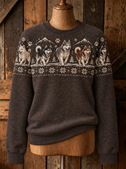 Women's cute puppy design casual raglan sleeve sweatshirt