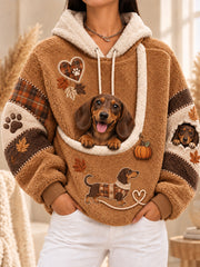 Women‘s Fun Animals Hoodie With Pocket For Dogs Cats Dogs Hoodie
