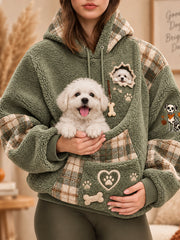 Women‘s Fun Animals Hoodie With Pocket For Dogs Cats Dogs Hoodie
