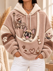 Women‘s Fun Animals Hoodie With Pocket For Dogs Cats Dogs Hoodie