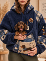 Women‘s Fun Animals Hoodie With Pocket For Dogs Cats Dogs Hoodie