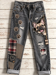 Women's Fun Animals  Art Print Flared Trousers