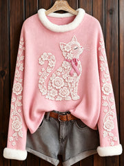 Women's Breast Cancer Awareness Cat-Themed Tops
