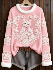 Women's Breast Cancer Awareness Cat-Themed Tops
