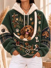 Women‘s  Fun Animals Hoodie with Pocket for Dogs Cats Dogs Hoodie