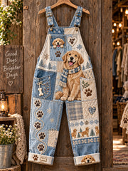 Women's Fun Animals Art Print Casual Overalls