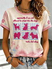 Women's Adopt a Dog Month Pet Lover T-shirt