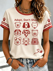 Women's Adopt a Dog Month Pet Lover T-shirt