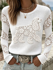 Women's Labrador Retriever Waffle-Knit Tops