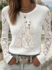 Women's Labrador Retriever Waffle-Knit Tops