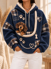 Women Fun Animals Hoodie with Pocket for Dogs Cats Dogs Hoodie