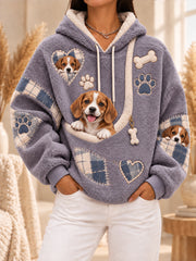 Women Fun Animals Hoodie with Pocket for Dogs Cats Dogs Hoodie