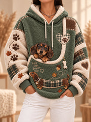 Women Fun Animals Hoodie with Pocket for Dogs Cats Dogs Hoodie