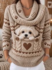 Women's Fun Animal Comfortable Knit Top