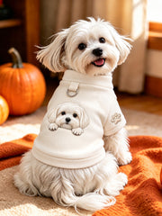 Cute Maltese Print Dog Short-Sleeve Shirt (with D-ring)