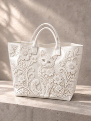 Women's Cat Print Tote Bag