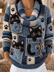 Women's Fun Animals Comfortable Long-Sleeve Sweater