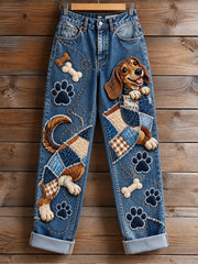 Women's Fun Animals  Print Flared Trousers