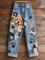 Women's Fun Animals  Art Print Flared Trousers