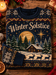 Men's Winter Solstice Print Casual Sweater