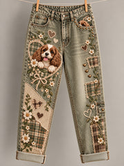 Women's Fun Animals Art Print Flared Trousers