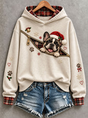 Women's Christmas French Bulldog Pattern Hoodie