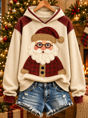 Women's Christmas Santa Print Regular Sweatshirt