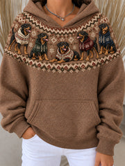 Women's Rottweiler Dogs Pattern Causal Hoodie