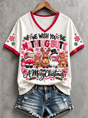 Women's We Wish You Nothing Butt A Merry Christmas T-Shirt
