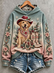 Women's Western-Style Christmas Labrador Hoodies