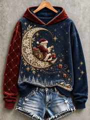 Women's Santa Print Regular Sweatshirt