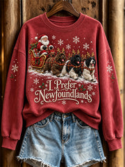 Women's I Prefer Newfoundlands Pattern Causal Regular Sweatshirt
