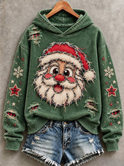 Women's Santa Claus Print Sweatshirt