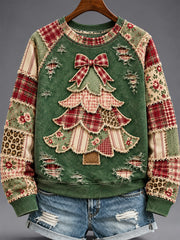 Women's Christmas Tree Print Sweatshirt