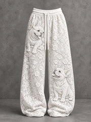 Women's French Bulldog Casual Pants