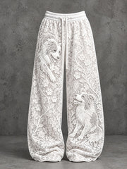 Women's Border Collie Print Casual Pants