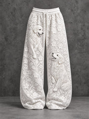 Women's Golden Retriever Print Casual Pants