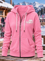 Women's "BOARD LIKE A GIRL"Zip-Up Hoodie