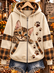 Women's Life Is Better With Cats Zip-Up Hoodie