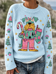 Women's Christmas Dog-Themed Tops